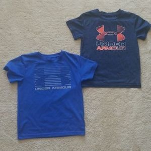 2 Underarmour Boys Heatgear T Shirts